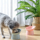 Tigela para cães e gatos, protetor de pescoço para pés altos, tigela de água para alimentos para animais de estimação, anti-tombamento, copo de alimentação binaural para animais de estimação