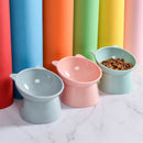 Tigela para cães e gatos, protetor de pescoço para pés altos, tigela de água para alimentos para animais de estimação, anti-tombamento, copo de alimentação binaural para animais de estimação