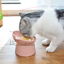 Tigela para cães e gatos, protetor de pescoço para pés altos, tigela de água para alimentos para animais de estimação, anti-tombamento, copo de alimentação binaural para animais de estimação