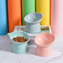 Tigela para cães e gatos, protetor de pescoço para pés altos, tigela de água para alimentos para animais de estimação, anti-tombamento, copo de alimentação binaural para animais de estimação