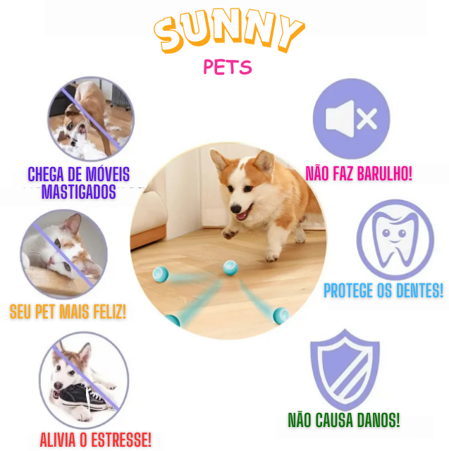 Bola rolante automática,Cães e Gatos Brinquedo interativo