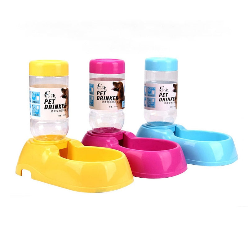 Alimentadores automáticos para cães, garrafa de água de plástico