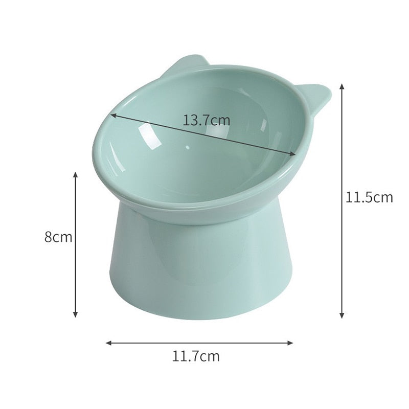 Tigela para cães e gatos, protetor de pescoço para pés altos, tigela de água para alimentos para animais de estimação, anti-tombamento, copo de alimentação binaural para animais de estimação